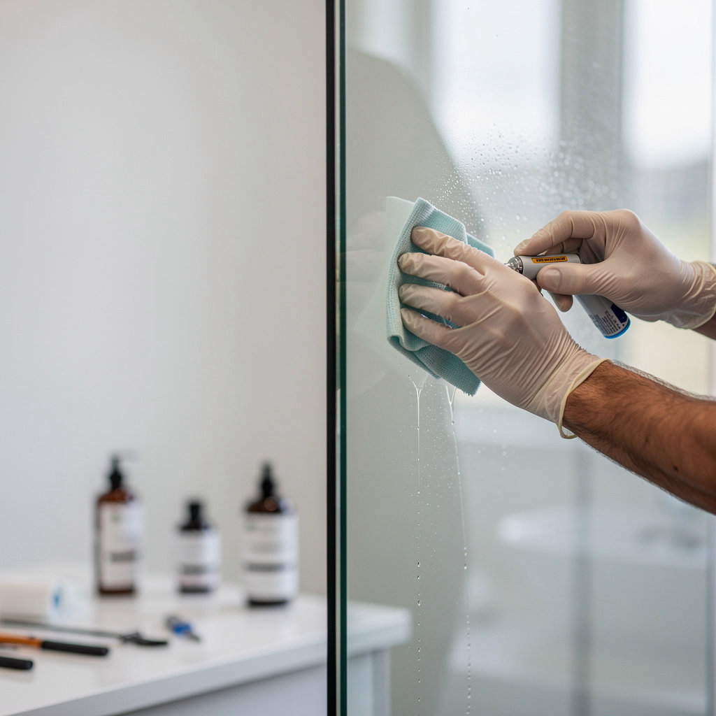 ClearShield Christchurch pristine glass treatment showing water-resistant non-stick surface protection